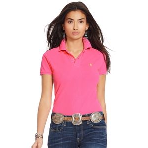 RALPH LAUREN The Skinny Polo PINK M